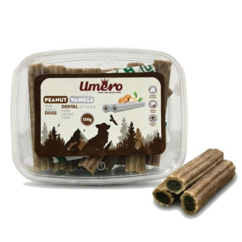 تشویقی دنتال گل دار سگ با طعم وانیل و بادام زمینی اومرو