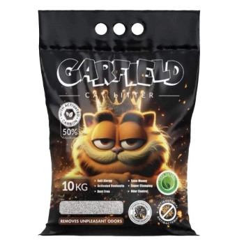 خاک گربه گارفیلد 50% کربن دار 10 کیلویی