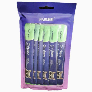 بستنی گربه فنبی طعم مرغ و علف گربه (دفع گلوله مویی) 6 عددی