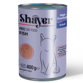 کنسرو پته ماهی 400 گرمی گربه shayer