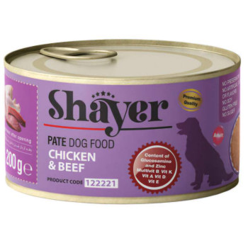 کنسرو پته مرغ و گوشت 200 گرمی سگ shayer