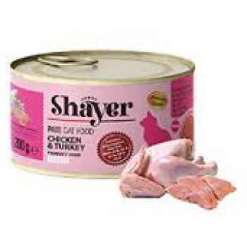 کنسرو پته مرغ و بوقلمون 200 گرمی گربه شایر shayer