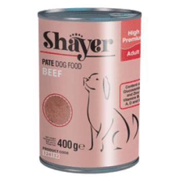 کنسرو پته گوشت قرمز سگ 400 گرمی شایر shayer